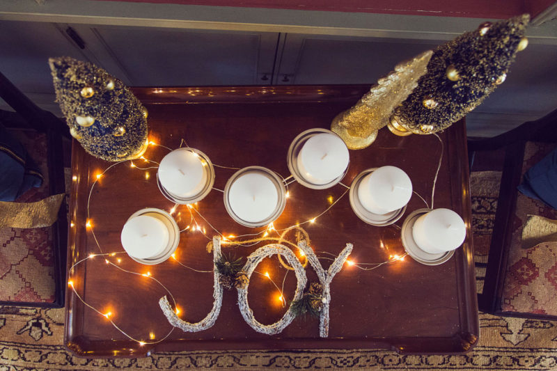 blue and green christmas decor | holiday decor | whitney j decor