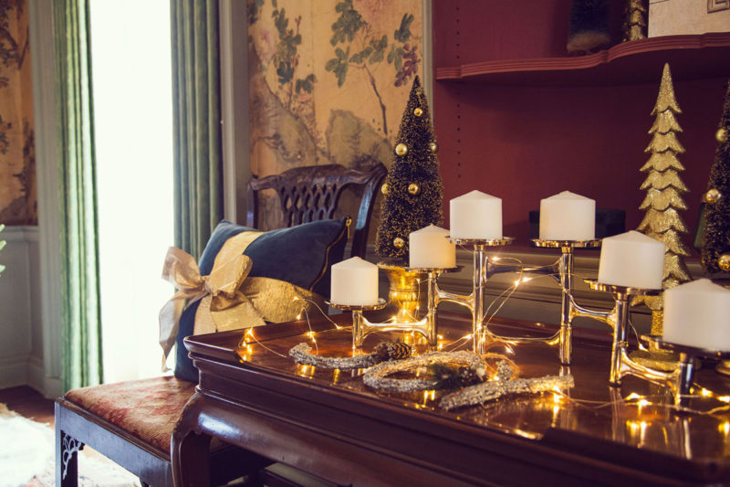 blue and green christmas decor | holiday decor | whitney j decor