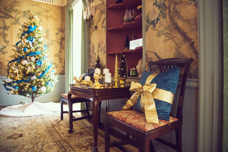 blue and green christmas decor | holiday decor | whitney j decor