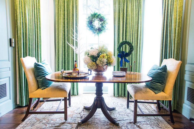 blue and green christmas decor | holiday decor | whitney j decor