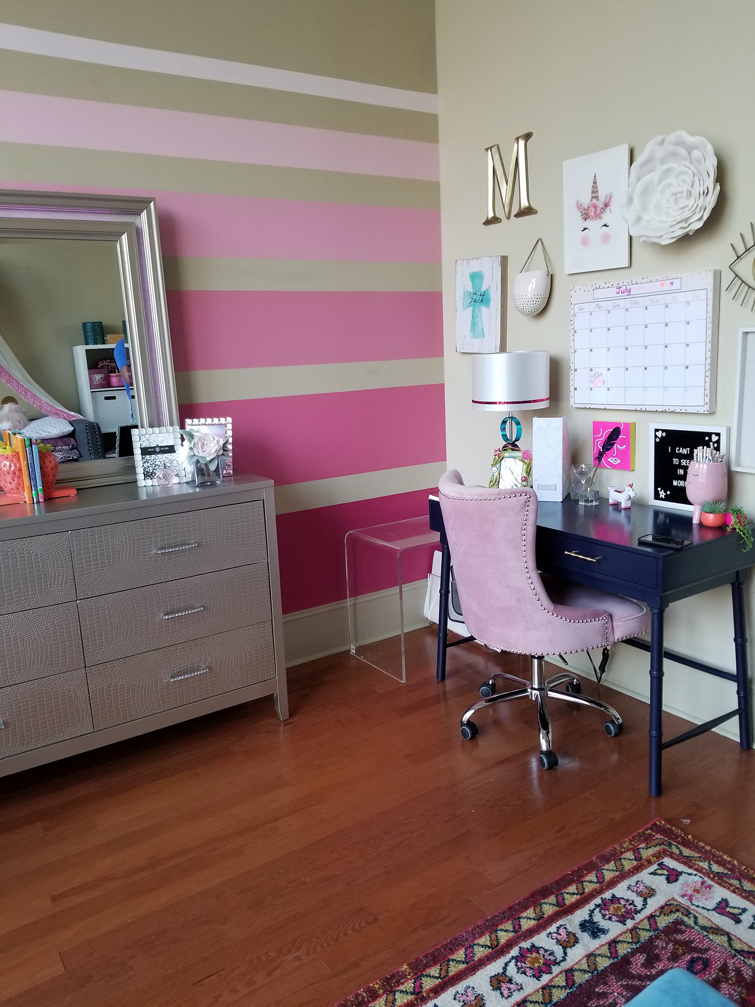 Fun &amp; Colorful, Girly Bedroom Whitney J Decor