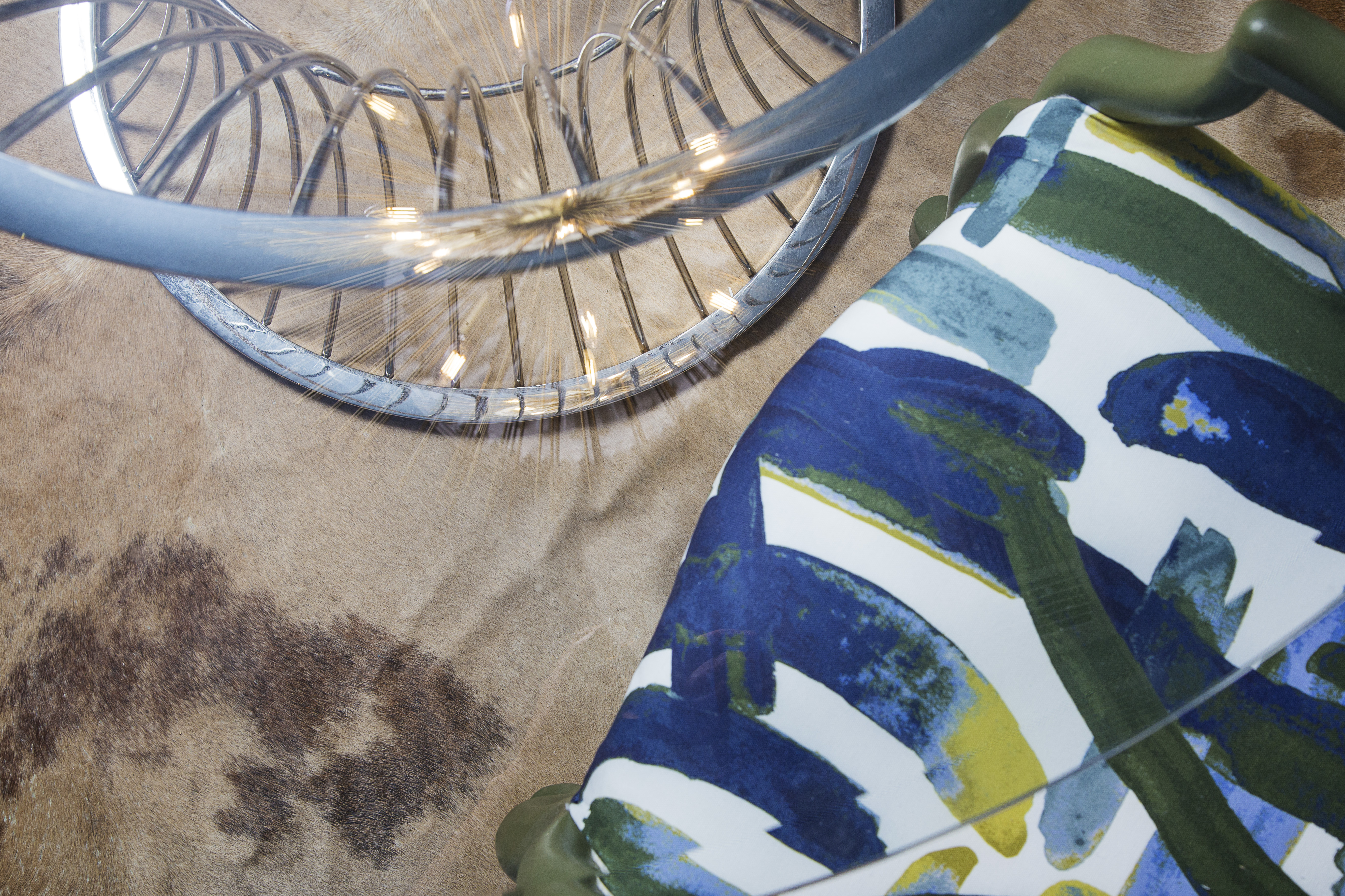 silver glass dining table